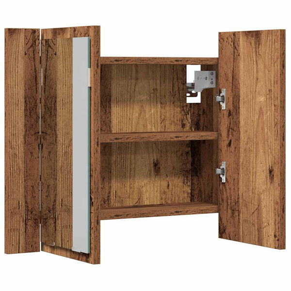 LED Spiegelschrank Altholz Optik 60cm