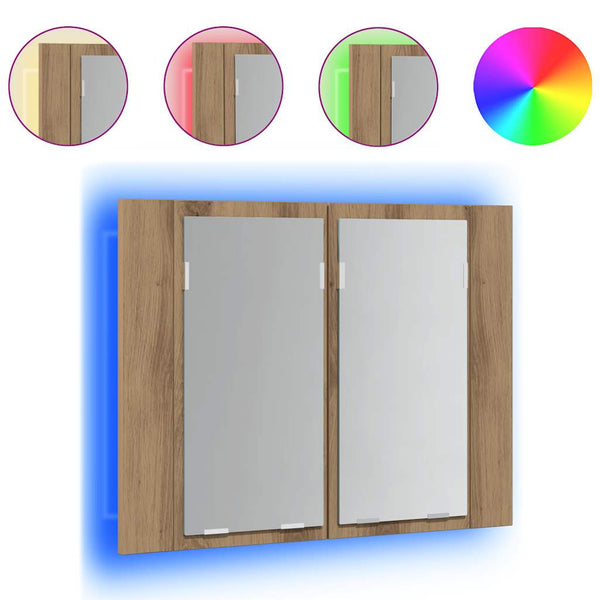 LED-Spiegelschrank Artisan-Eiche 60 cm