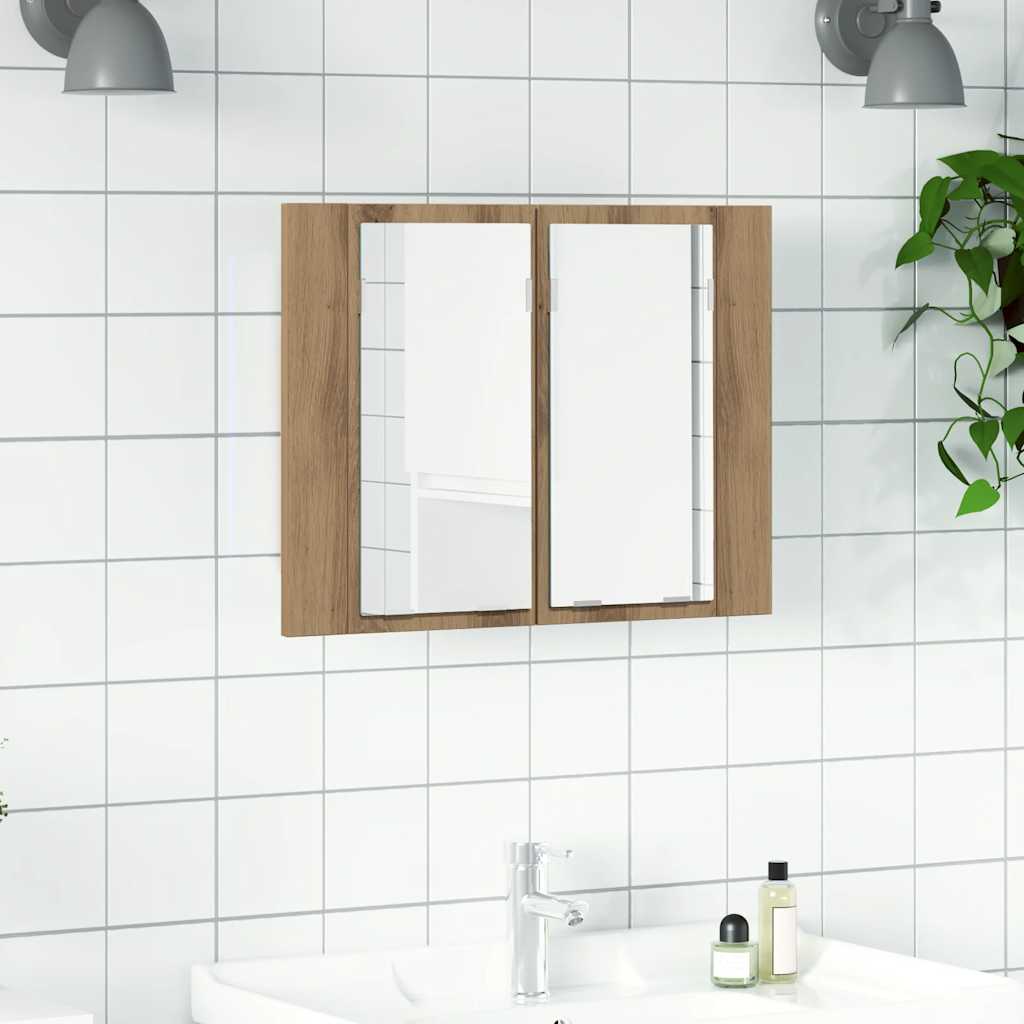 LED-Spiegelschrank Artisan-Eiche 60 cm