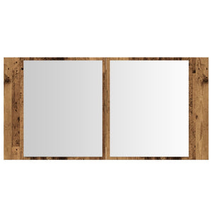 LED-Spiegelschrank Altholz-Optik 90cm