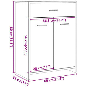 Badschrank Altholz-Optik 60x80 cm