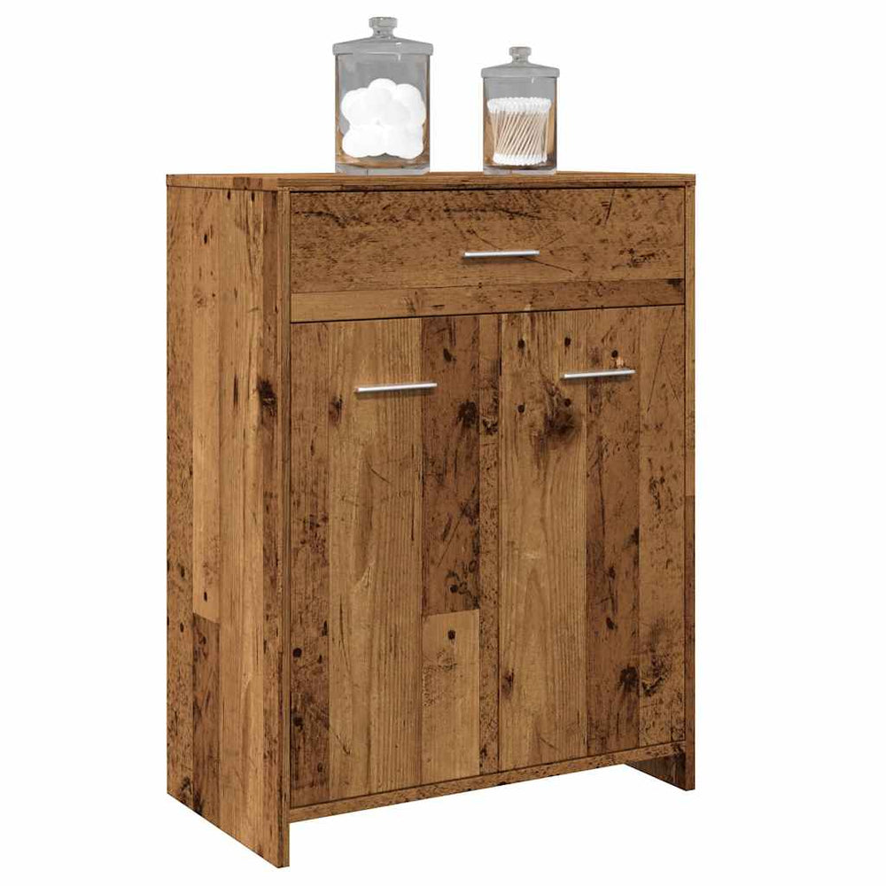 vidaXL Meuble de salle de bain aspect bois de récupération 60x33x80 cm Bois d'ingénierie