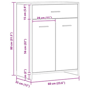 Badschrank Artisan Eiche 60x80 cm