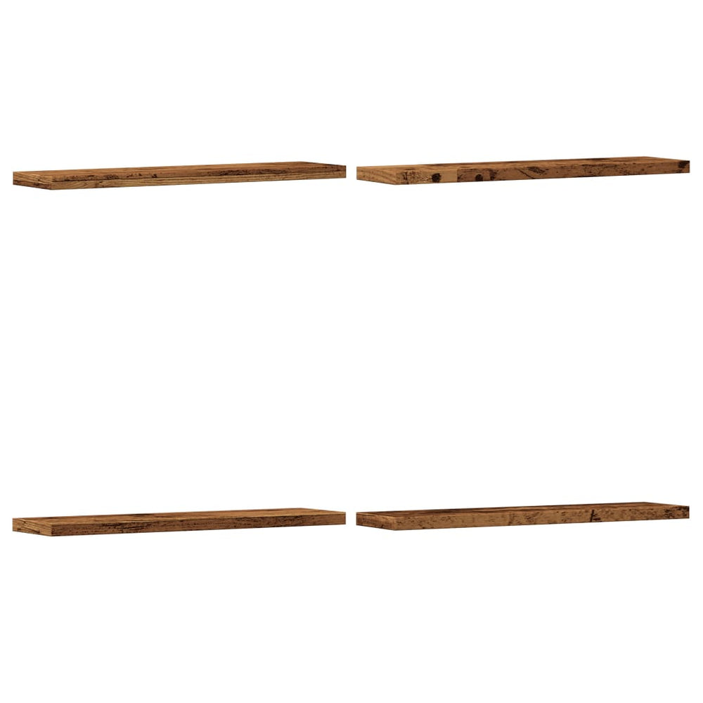 Wandregale 4er Set Altholz-Optik