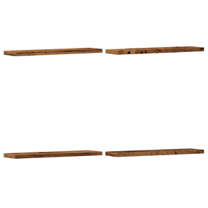 Wandregale 4er Set Altholz-Optik