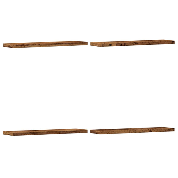 Wandregale 4er Set Altholz-Optik
