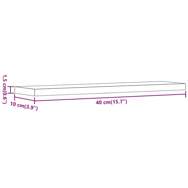 Wandregale 4er Set Altholz-Optik