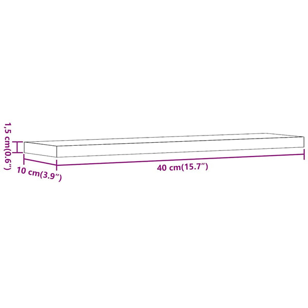 Wandregale 4er Set Artisan Eiche 40cm
