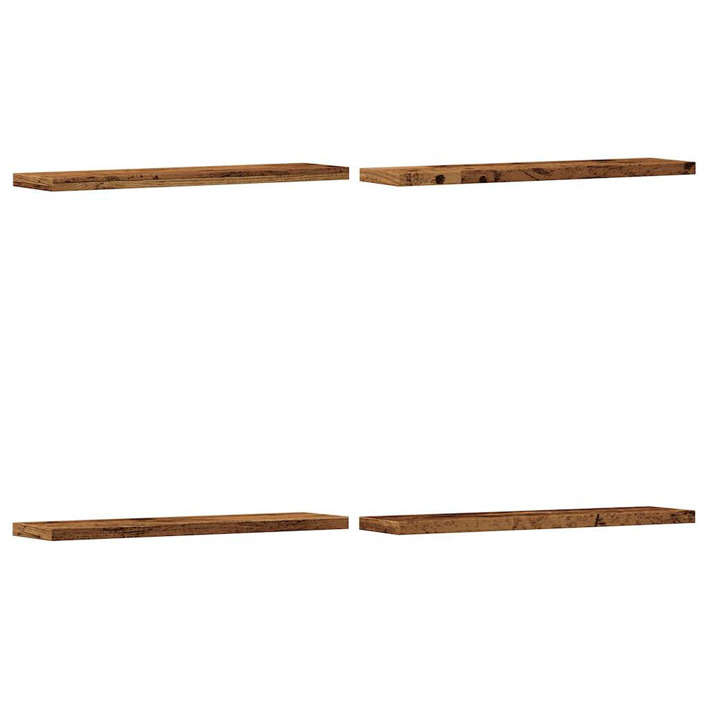 Wandregale 4er Set Altholz-Optik