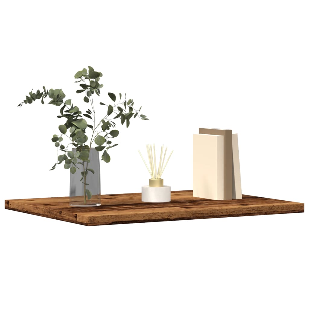 vidaXL Étagères murales 4 pcs Aspect bois de récupération 40x30x1,5 cm Bois d'ingénierie