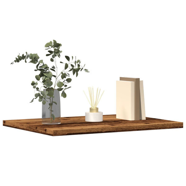 vidaXL Étagères murales 4 pcs Aspect bois de récupération 40x30x1,5 cm Bois d'ingénierie