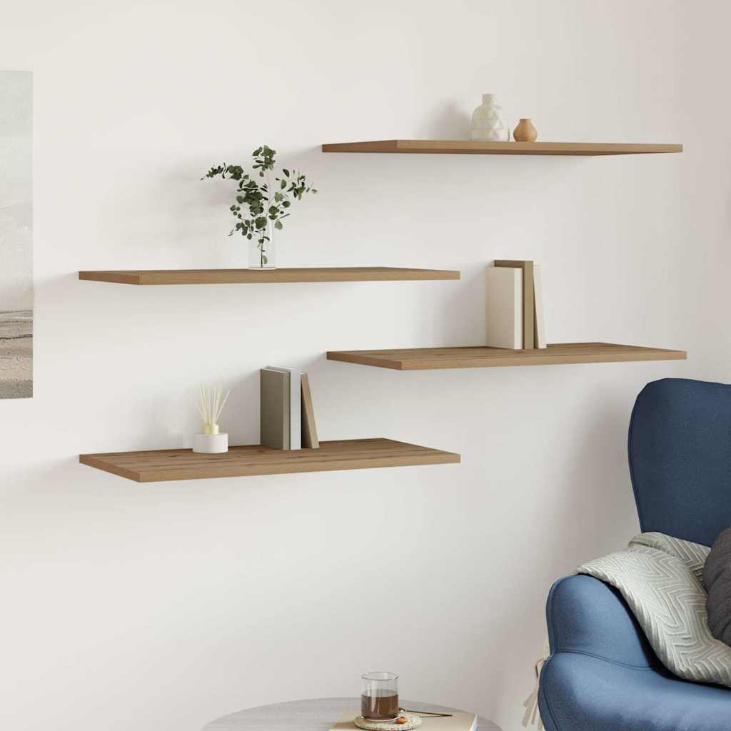 Wandregale 4er Set Artisan Eiche 60x30 cm
