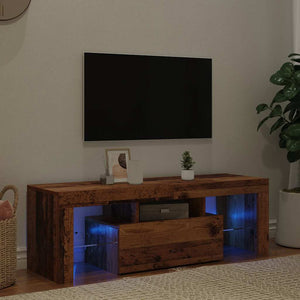 TV-Schrank mit LED Altholz-Optik 120 cm