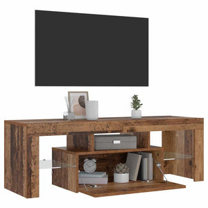 TV-Schrank mit LED Altholz-Optik 120 cm