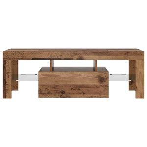 TV-Schrank mit LED Altholz-Optik 120 cm