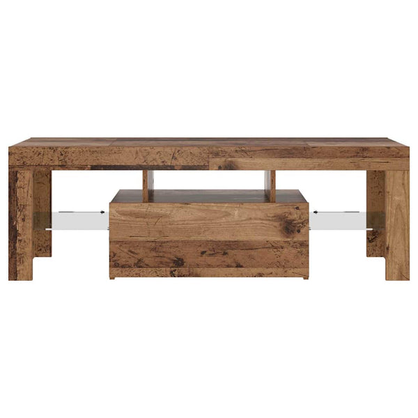 TV-Schrank mit LED Altholz-Optik 120 cm