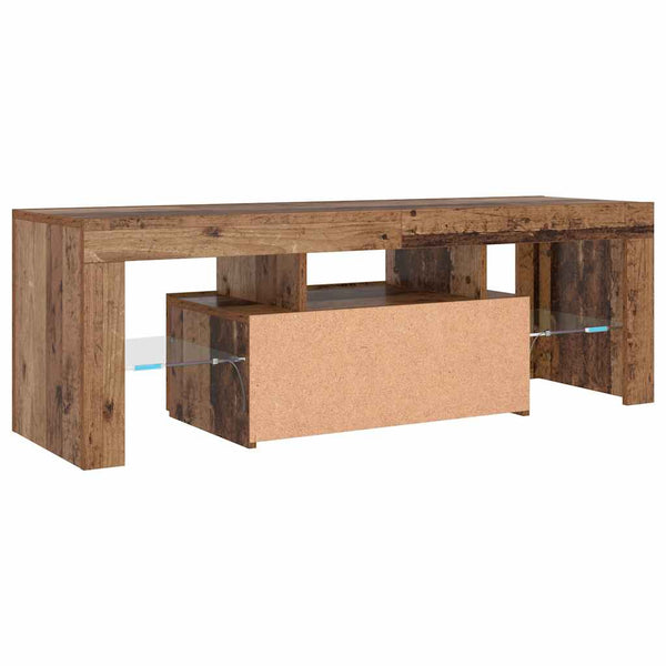 TV-Schrank mit LED Altholz-Optik 120 cm