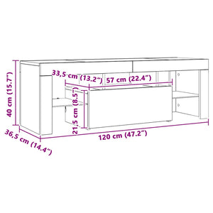 TV-Schrank Artisan Eiche mit LED 120cm