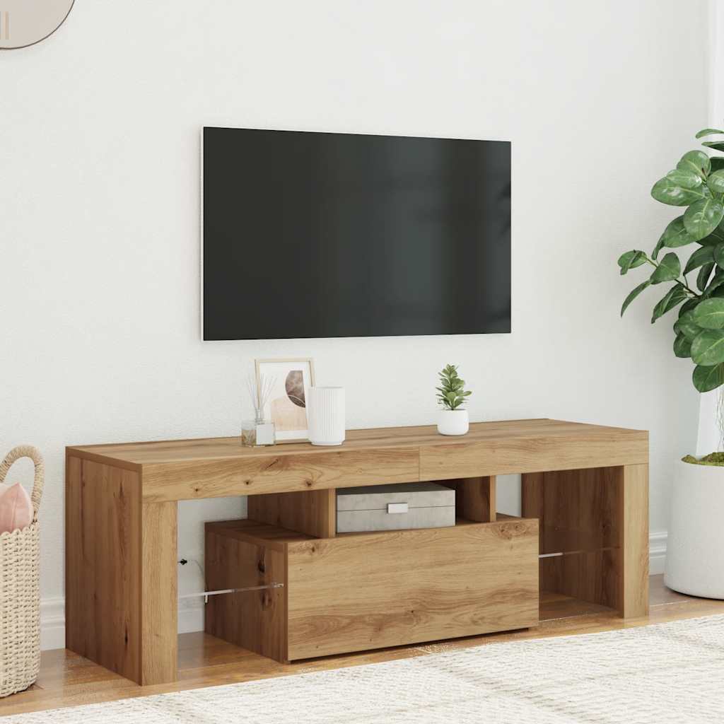 TV-Schrank Artisan Eiche mit LED 120cm