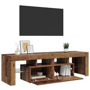 TV-Schrank mit LED Altholz-Optik 140 cm