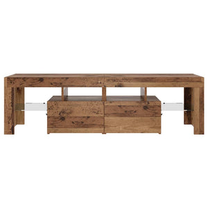 TV-Schrank mit LED Altholz-Optik 140 cm