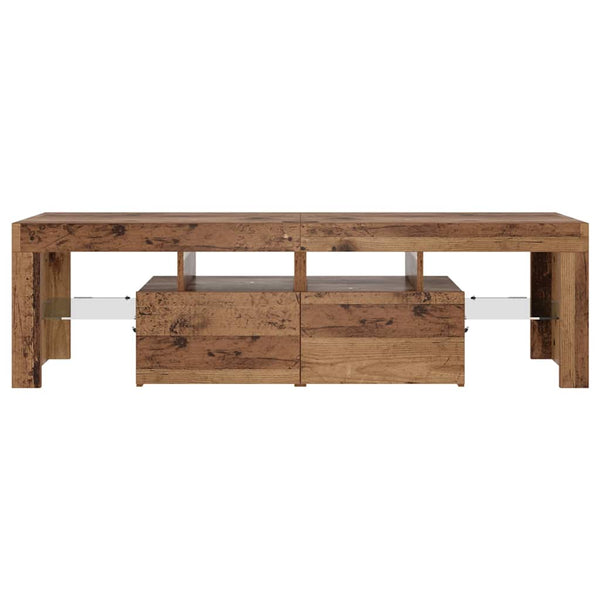 TV-Schrank mit LED Altholz-Optik 140 cm