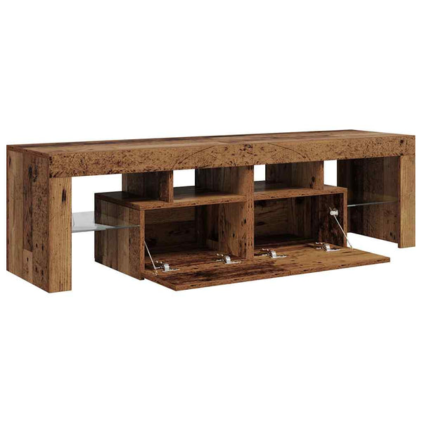 TV-Schrank mit LED Altholz-Optik 140 cm