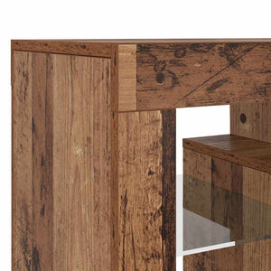 TV-Schrank mit LED Altholz-Optik 140 cm
