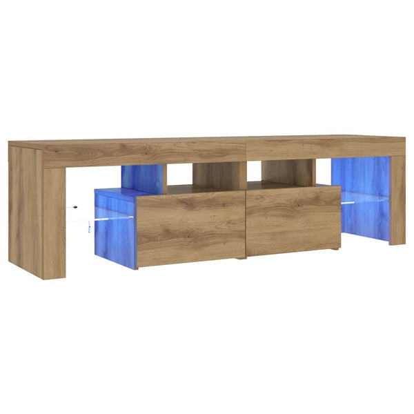 TV-Schrank mit LED Artisan-Eiche 140 cm