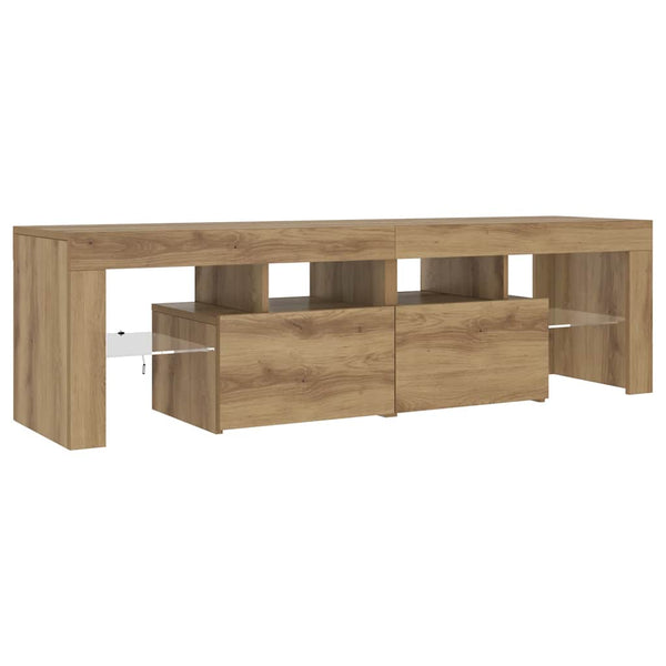TV-Schrank mit LED Artisan-Eiche 140 cm