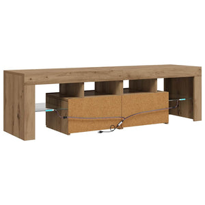 TV-Schrank mit LED Artisan-Eiche 140 cm