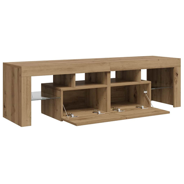 TV-Schrank mit LED Artisan-Eiche 140 cm