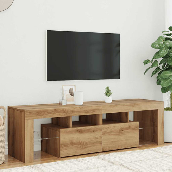 TV-Schrank mit LED Artisan-Eiche 140 cm