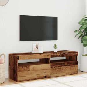 Meuble TV vidaXL avec LED aspect bois de récupération 120x35x40 cm bois d'ingénierie