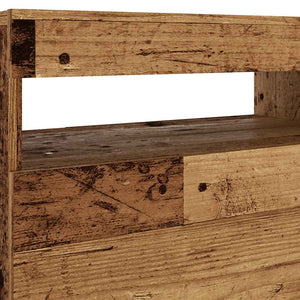 Meuble TV vidaXL avec LED aspect bois de récupération 120x35x40 cm bois d'ingénierie