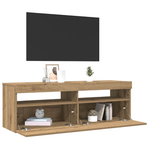 TV-Schrank Artisan-Eiche mit LED 120 cm