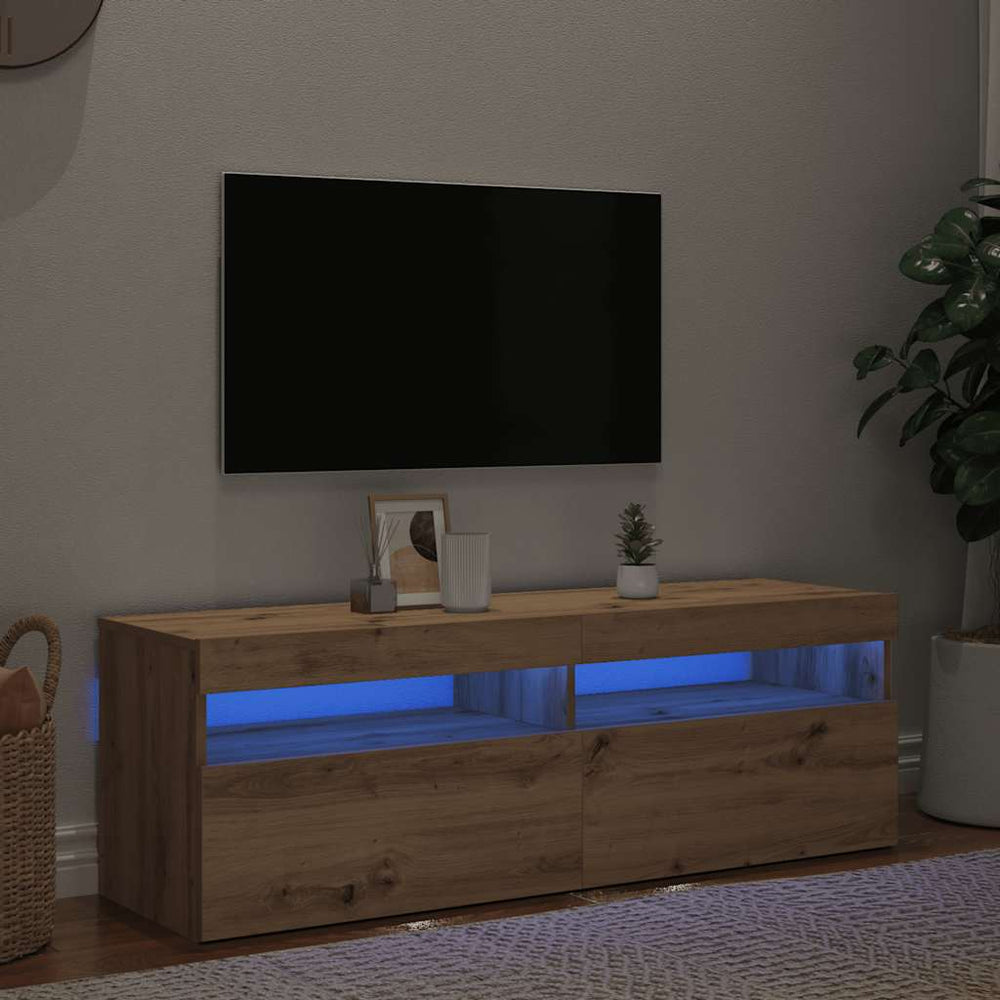 TV-Schrank Artisan-Eiche mit LED 120 cm