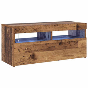 TV-Schrank mit LED Altholz-Optik 90 cm