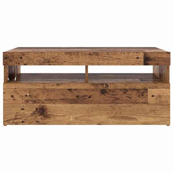 TV-Schrank mit LED Altholz-Optik 90 cm