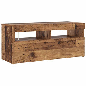 TV-Schrank mit LED Altholz-Optik 90 cm