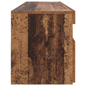 TV-Schrank mit LED Altholz-Optik 90 cm