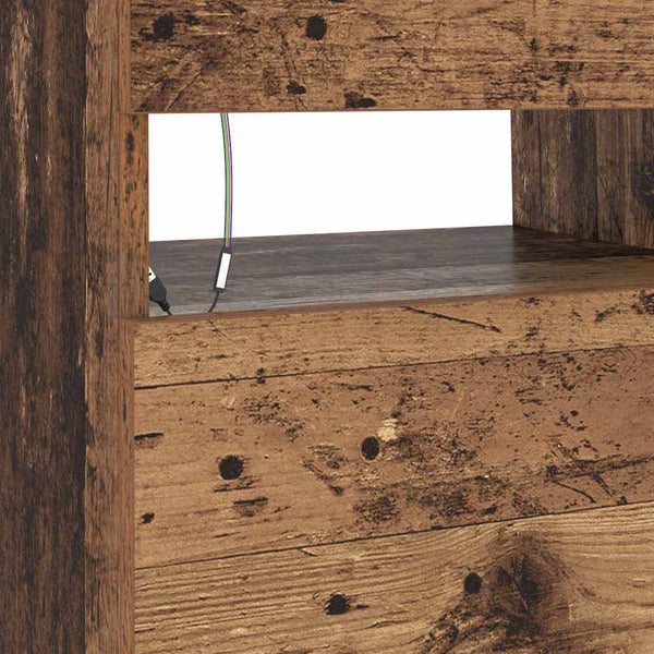 TV-Schrank mit LED Altholz-Optik 90 cm