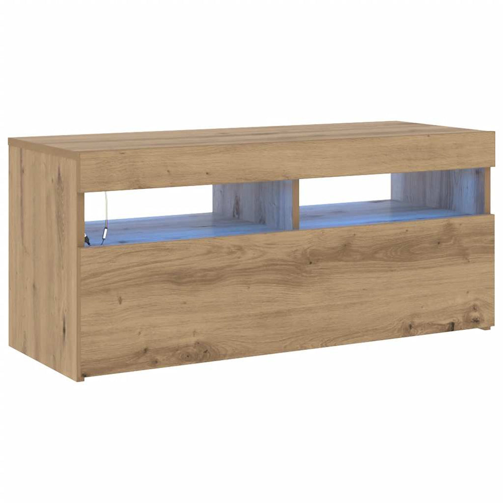 TV-Schrank Artisan-Eiche mit LED 90 cm