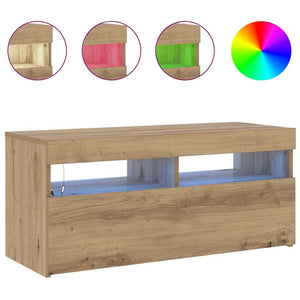 TV-Schrank Artisan-Eiche mit LED 90 cm