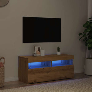 TV-Schrank Artisan-Eiche mit LED 90 cm