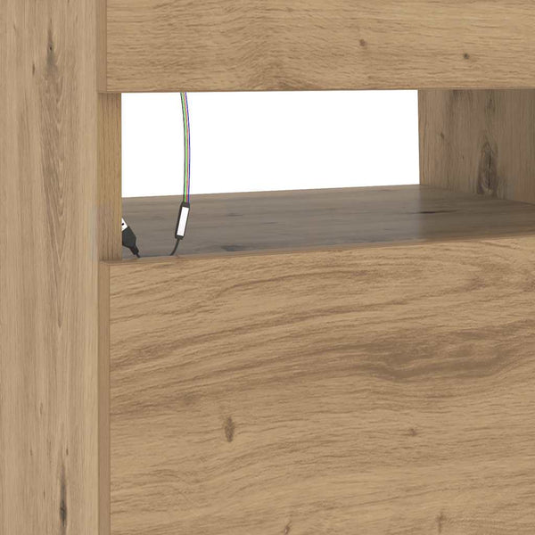 TV-Schrank Artisan-Eiche mit LED 90 cm