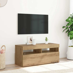 TV-Schrank Artisan-Eiche mit LED 90 cm
