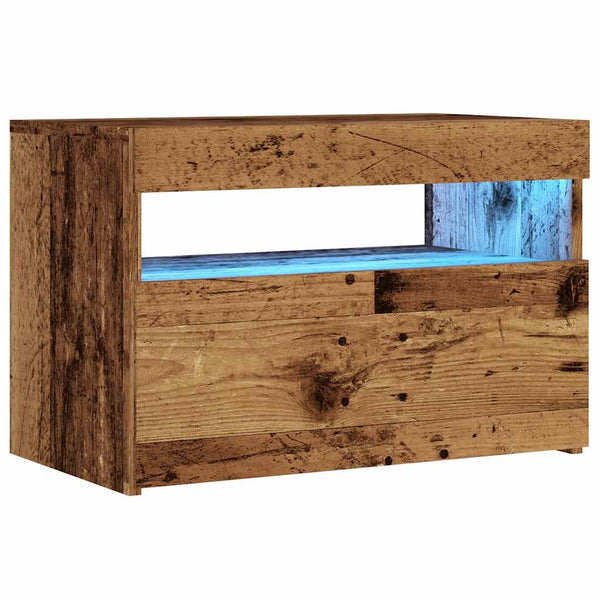 TV-Schrank Altholz-Optik mit LED 60cm