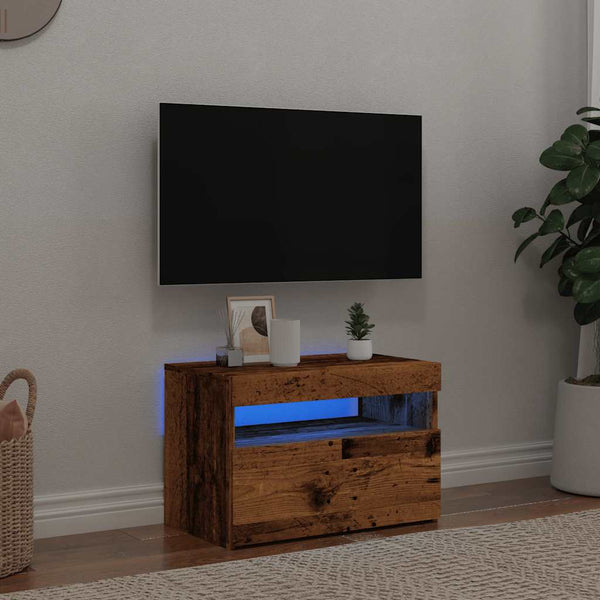 TV-Schrank Altholz-Optik mit LED 60cm