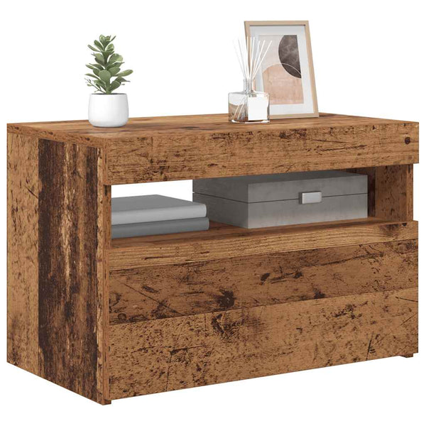 TV-Schrank Altholz-Optik mit LED 60cm